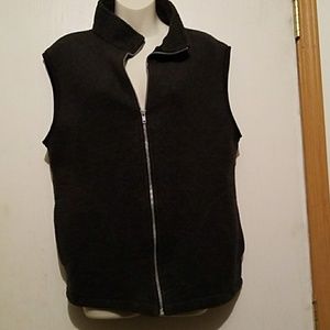 Slate grey fleece vest